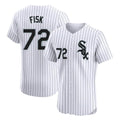 C.White Sox #72 Carlton Fisk Player White Stripe Limited Elite Home Hdoa Stitched Jerseys