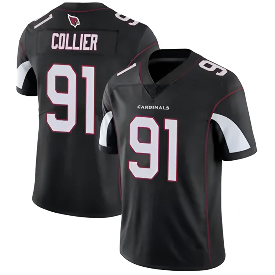 A.Cardinals #91 L.J. Collier Player Black Vapor Untouchable Elite Hdoa Stitched Jerseys