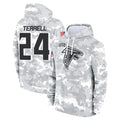 A.Falcons #24 A.J. Terrell Jr. Player Arctic Camo Salute to Service Limited Hoodie Hdoa Stitched Jerseys