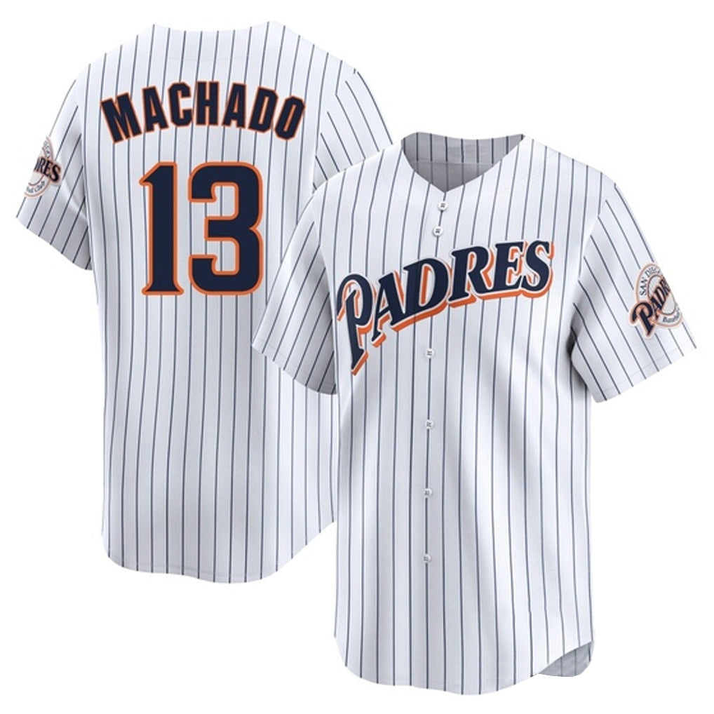 S.Diego Padres #13 Manny Machado Player White Cooperstown Collection Limited Home Hdoa Stitched Jerseys