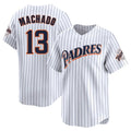 S.Diego Padres #13 Manny Machado Player White Cooperstown Collection Limited Home Hdoa Stitched Jerseys