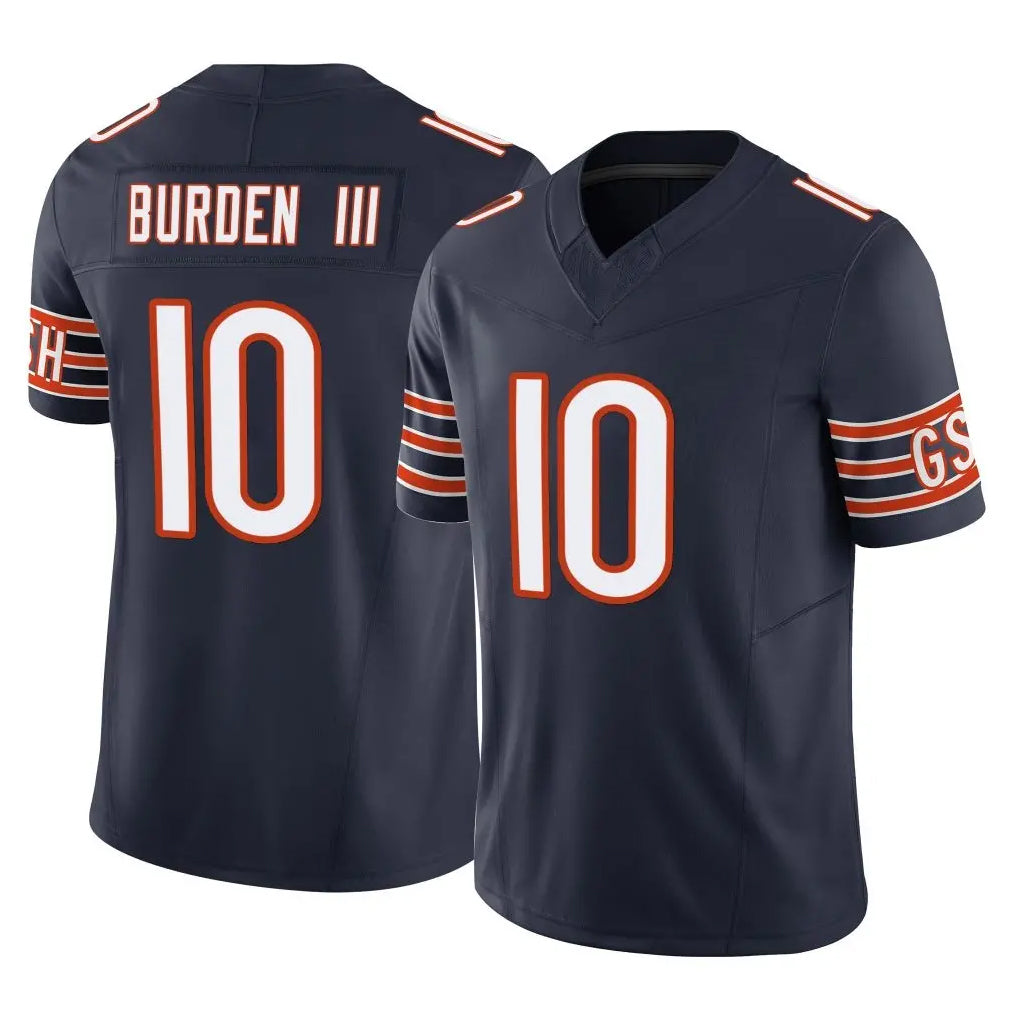 C.Bears #10 Luther Burden III Player Navy Vapor F.U.S.E. Limited Home Game Hdoa Stitched Jerseys