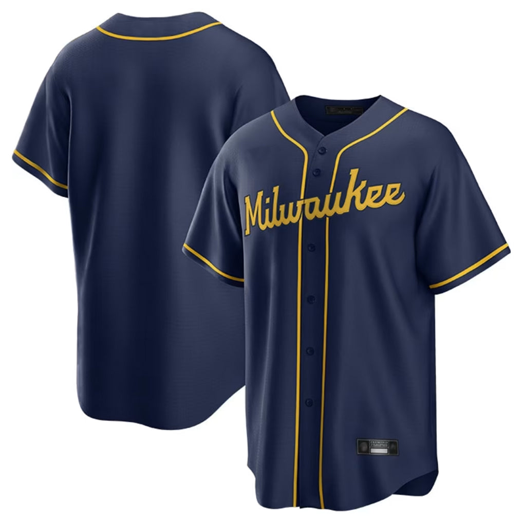 M.Brewers ## Brewers Blank Player Navy Home Game Hdoa Stitched Jerseys