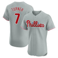 P.Phillies #7 Trea Turner Player Gray Home Limited Elite Hdoa Stitched Jerseys