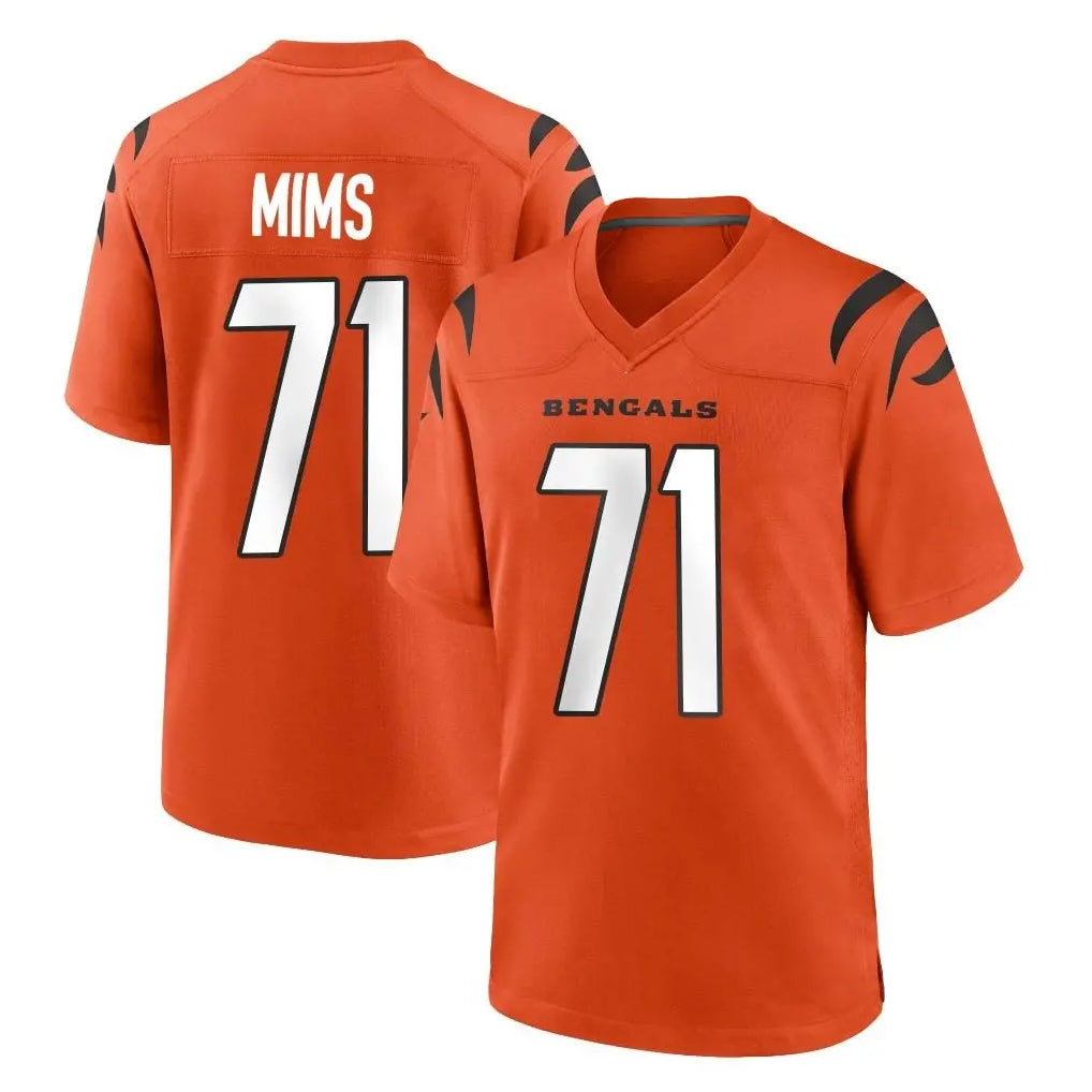 C.Bengals #71 Amarius Mims Player Orange Home Game Hdoa Stitched Jerseys