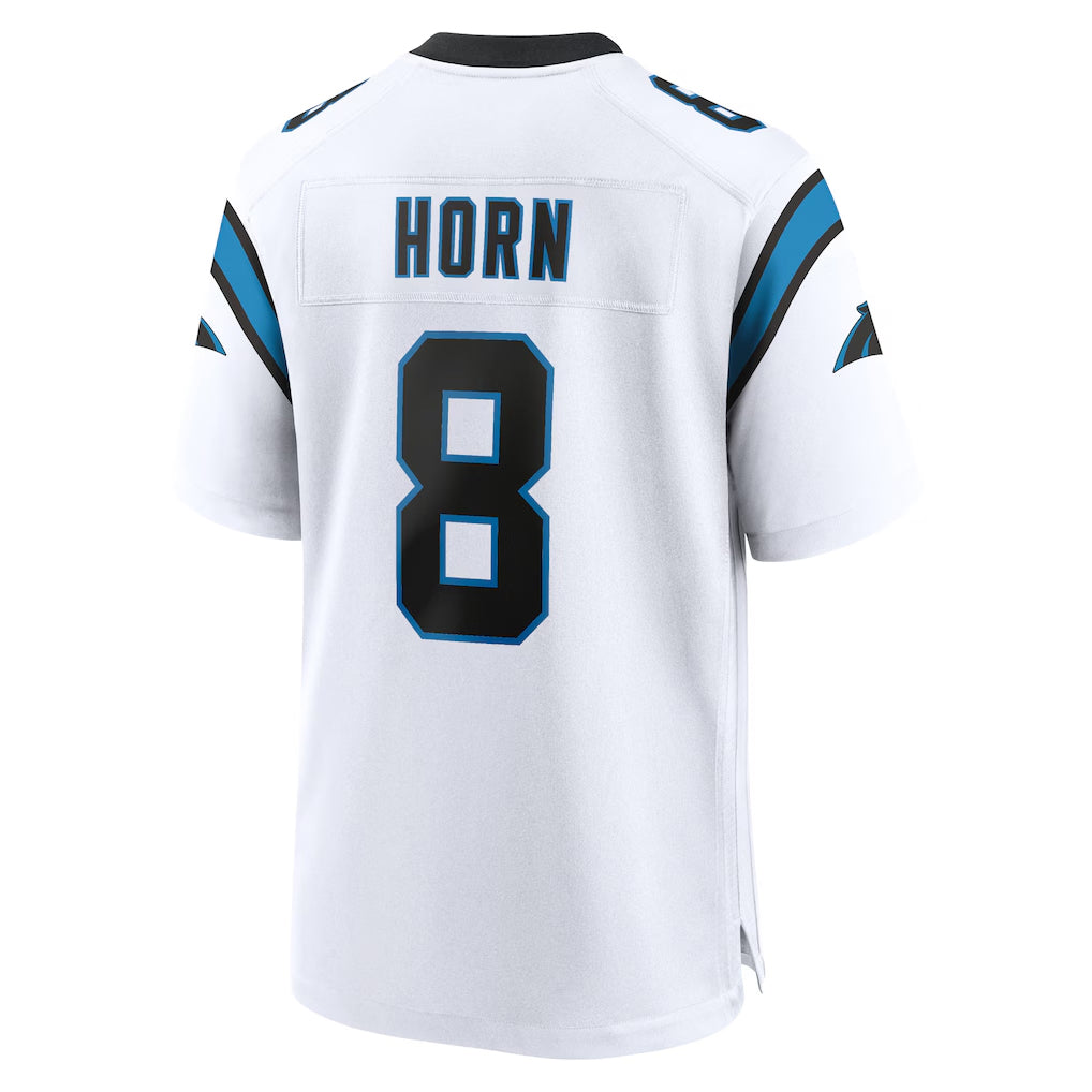 C.Panthers #8 Jaycee Horn Player White Home Game Hdoa Stitched Jerseys