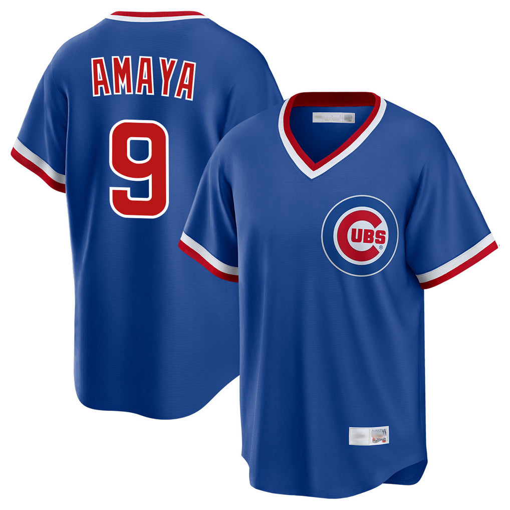 C.Cubs #9 Miguel Amaya Player Royal T-shirt Cooperstown Collection Limited Hdoa Stitched Jerseys