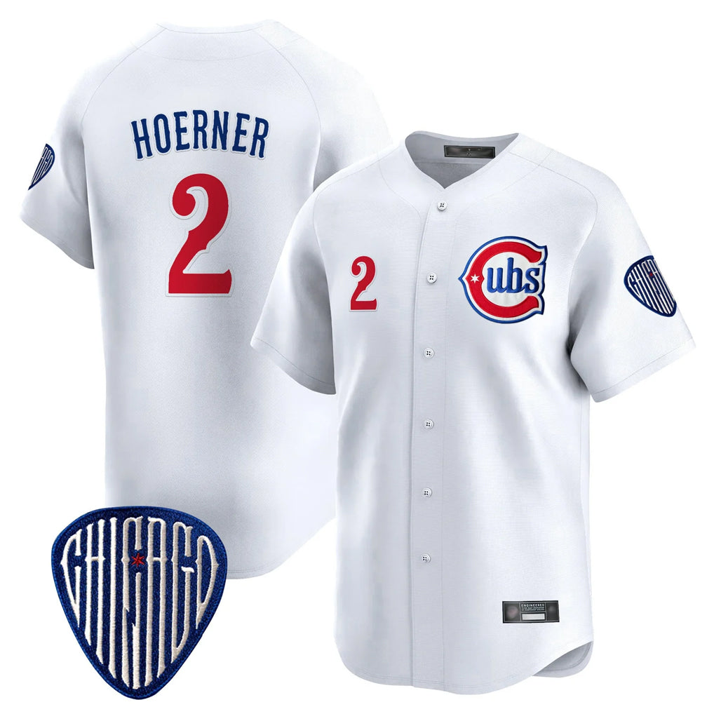 C.Cubs #2 Nico Hoerner Player White Vapor Premier Limited Home Hdoa Stitched Jerseys