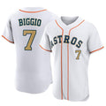 H.Astros #7 Craig Biggio Player Gold Collection Limited Elite Home Hdoa Stitched Jerseys