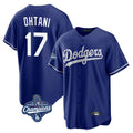 LA.Dodgers #17 Shohei Ohtani Player Royal World Series Meet Home Game Hdoa Stitched Jerseys
