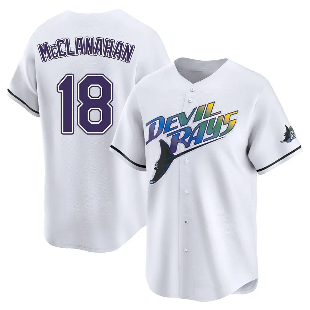 T.Bay Rays #18 Shane McClanahan Player White City Connect Home Hdoa Stitched Jerseys
