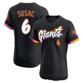 SF.Giants #6 Daniel Susac Player Black 2025 City Connect Home Limited Elite Hdoa Stitched Jerseys