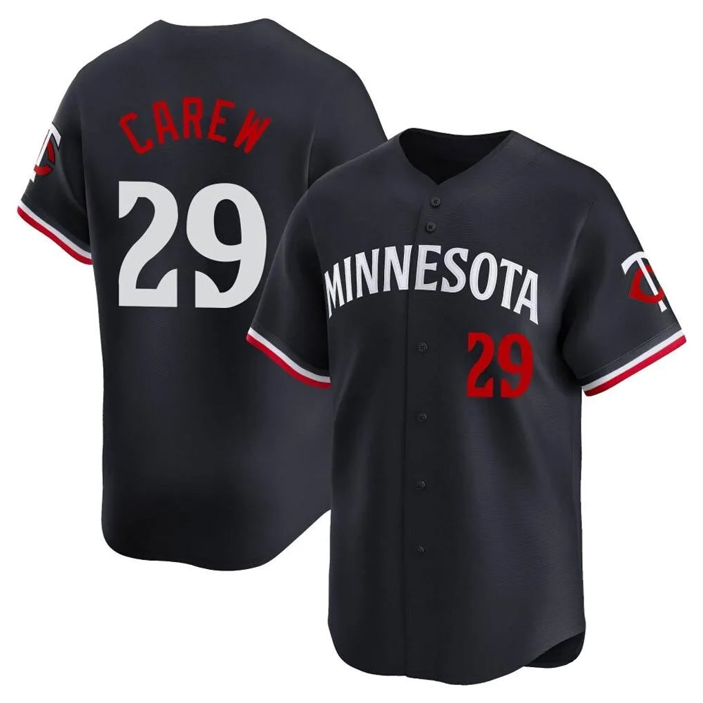 M.Twins #29 Rod Carew Player Navy Home Limited Hdoa Stitched Jerseys