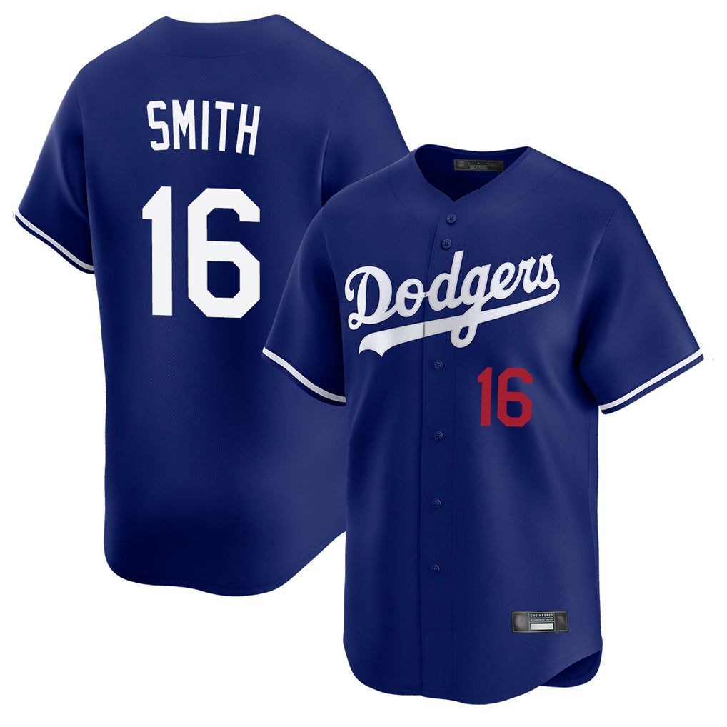 LA.Dodgers #16 Will Smith Player Royal Limited Home Hdoa Stitched Jerseys