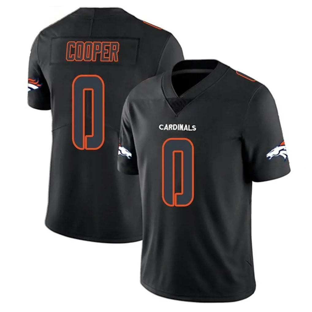 D.Broncos #0 Jonathon Cooper Player Black Impact Limited Game Hdoa Stitched Jerseys