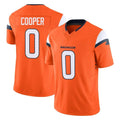 D.Broncos #0 Jonathon Cooper Player Orange Vapor F.U.S.E. Limited Home Game Hdoa Stitched Jerseys