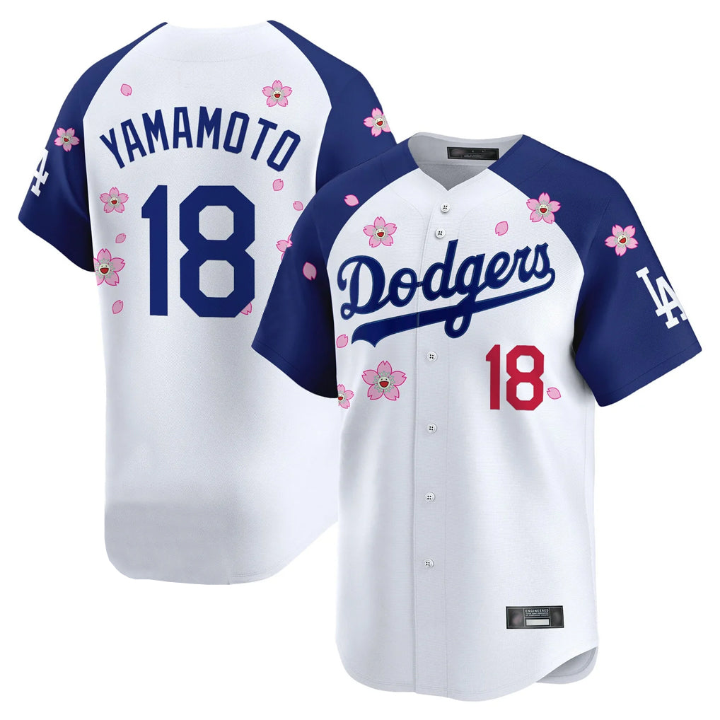LA.Dodgers #18 Yoshinobu Yamamoto Player White-Royal Tokyo Series Vapor Premier Limited Hdoa Stitched Jerseys