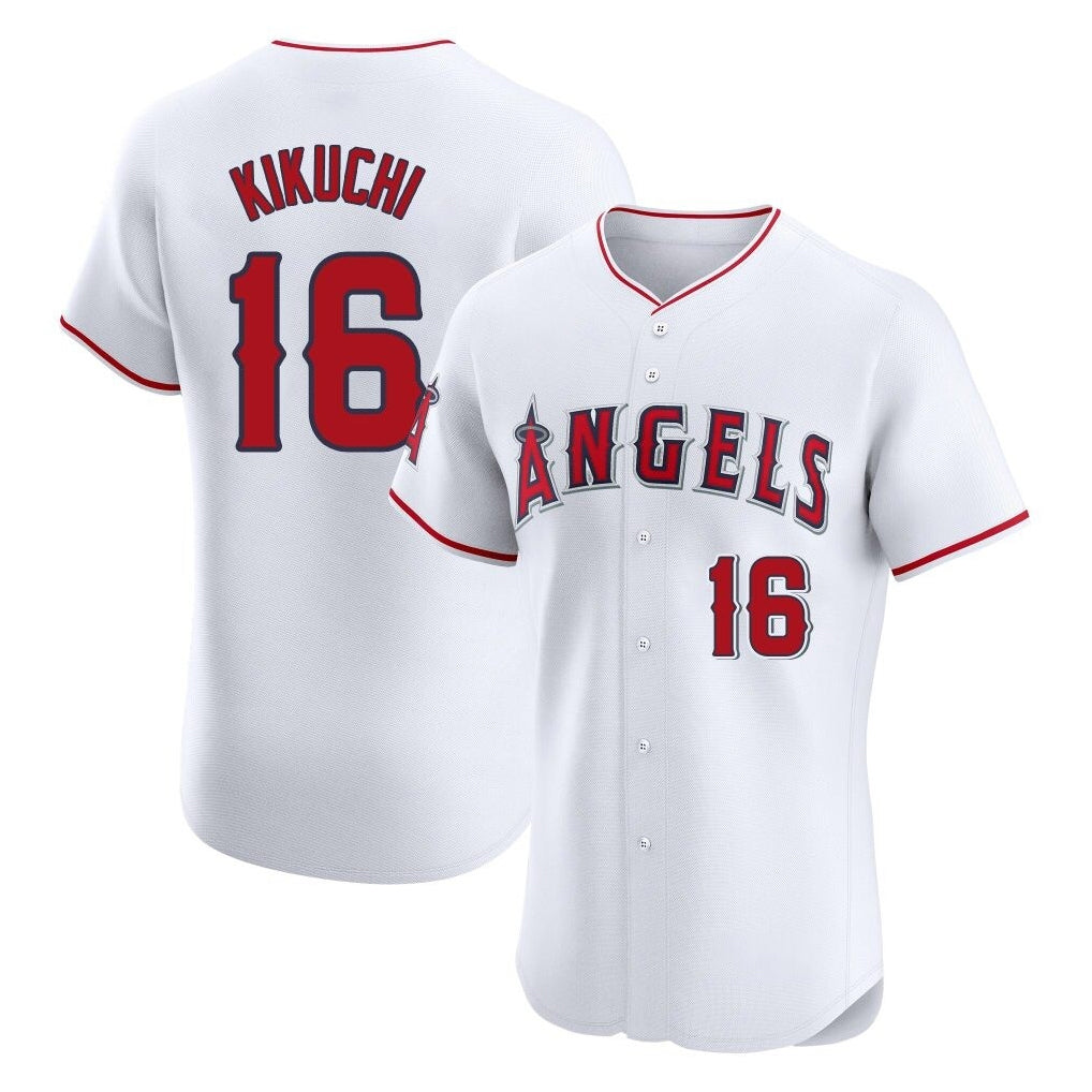 LA.Angels #16 Yusei Kikuchi Player White Limited Elite Hdoa Stitched Home Jerseys