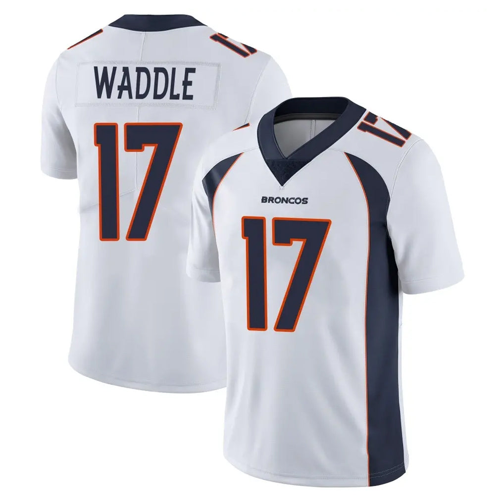 D.Broncos #17 Jaylen Waddle Player White Vapor Untouchable Limited Home Game Hdoa Stitched Jerseys