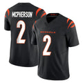 C.Bengals #2 Evan McPherson Player Black Vapor F.U.S.E. Limited Home Game Hdoa Stitched Jerseys