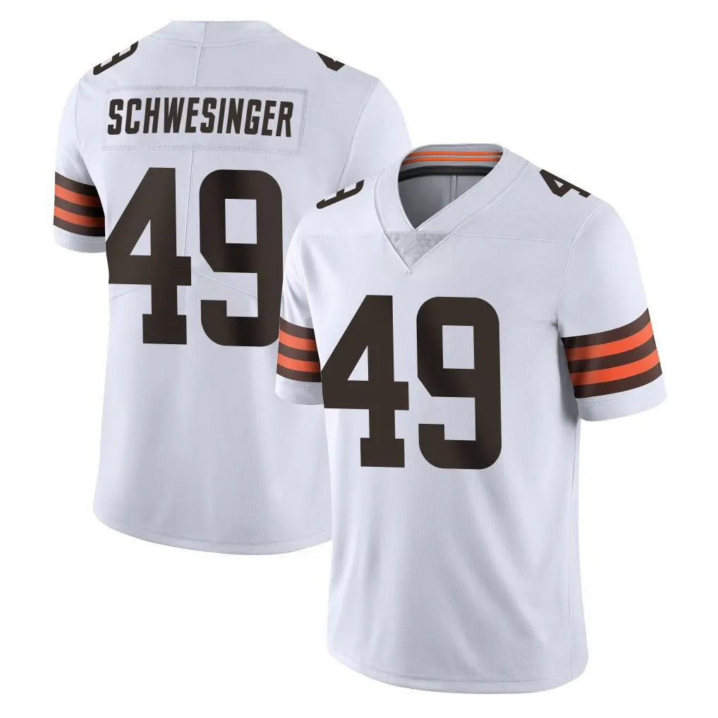 C.Browns #49 Carson Schwesinger Player White Vapor Untouchable Limited Home Game Hdoa Stitched Jerseys