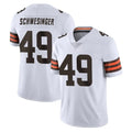 C.Browns #49 Carson Schwesinger Player White Vapor Untouchable Limited Home Game Hdoa Stitched Jerseys