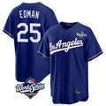 LA.Dodgers #25 Tommy Edman Player Royal World Series Game Hdoa Stitched Jerseys