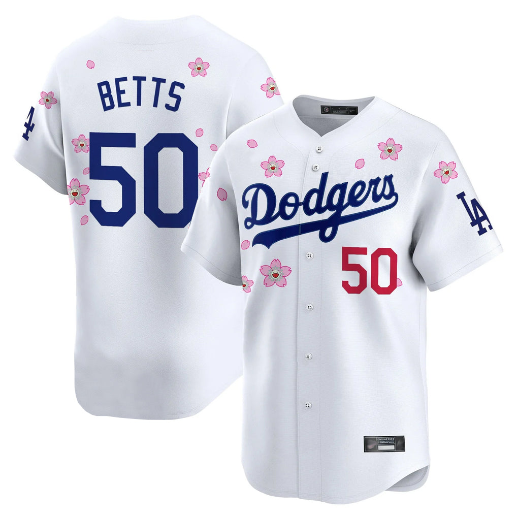 LA.Dodgers #50 Mookie Betts Player White Tokyo Series Vapor Premier Limited Hdoa Stitched Jerseys