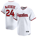 C.Guardians #24 Triston McKenzie Player White Limited Home Game Hdoa Stitched Jerseys