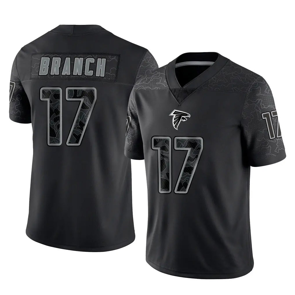 A.Falcons #17 Zachariah Branch Player Black RFLCTV Limited Hdoa Stitched Jerseys