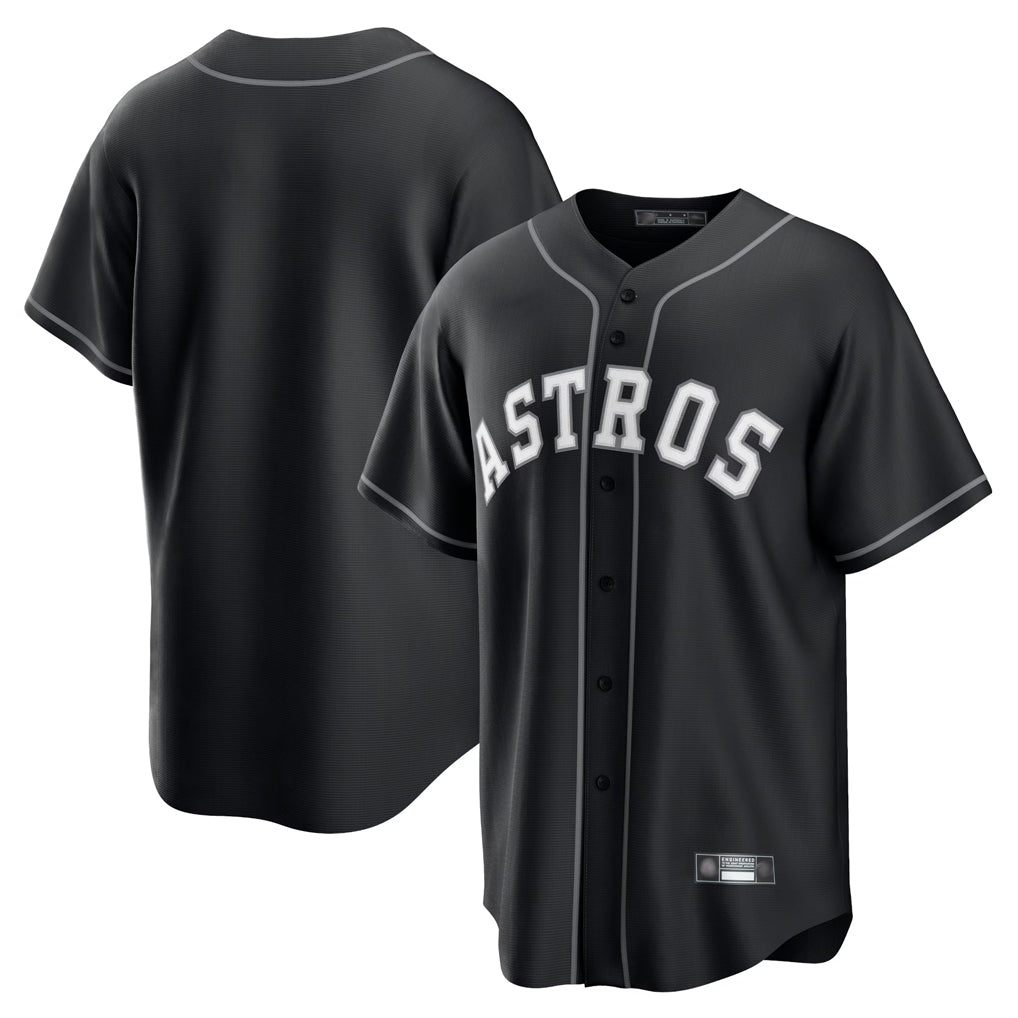 H.Astros ## Astros Blank Player Black Home Game Hdoa Stitched Jerseys