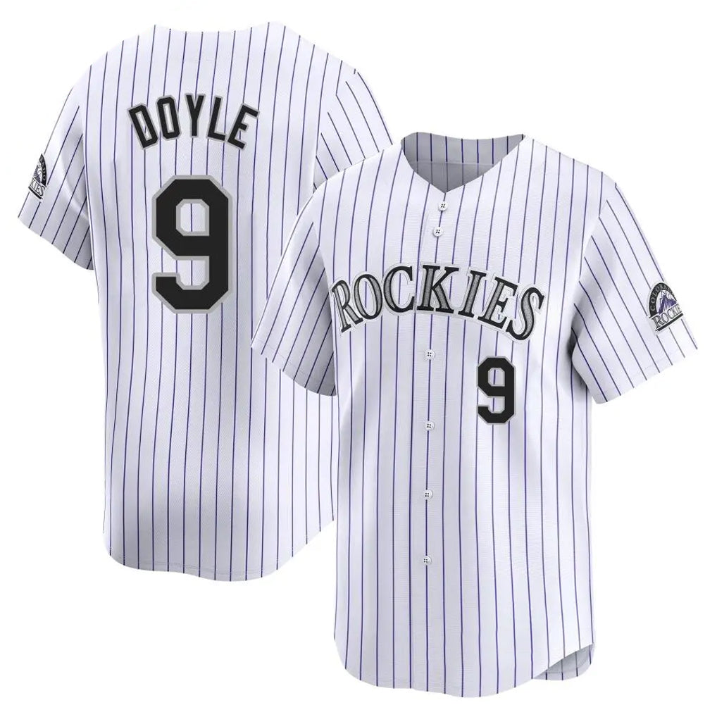 C.Rockies #9 Brenton Doyle Player White Limited Home Hdoa Stitched Jerseys
