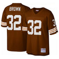 C.Browns #32 Jim Brown Player Brown Mitchell & Ness 1963 Throwback Hdoa Stitched Jerseys