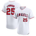 LA.Angels #25 Travis d'Arnaud Player White Limited Elite Hdoa Stitched Home Jerseys