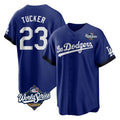 LA.Dodgers #23 Kyle Tucker Player Royal World Series City Connect Home Game Hdoa Stitched Jerseys