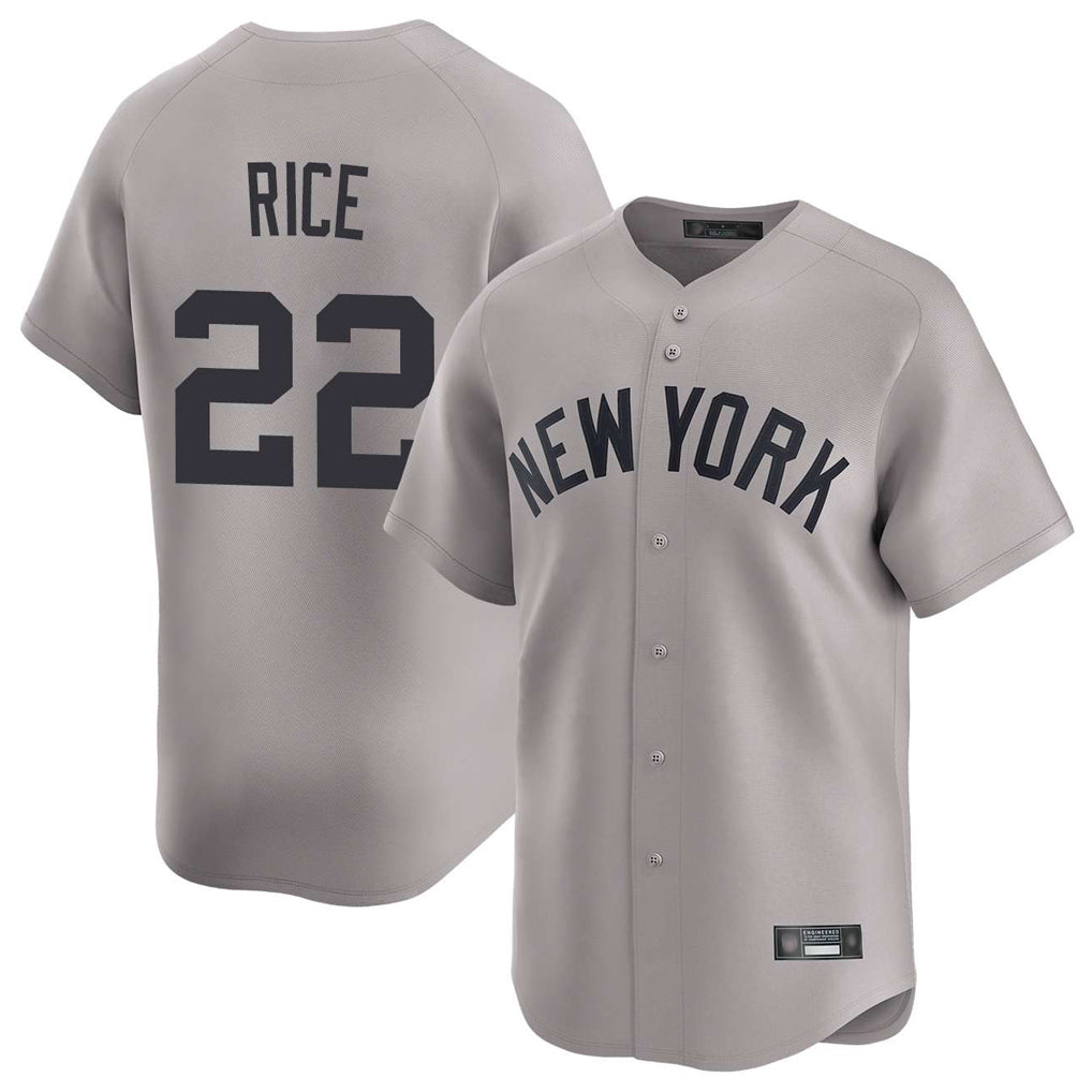 NY.Yankees #22 Ben Rice Player Gray Limited Home Hdoa Stitched Jerseys