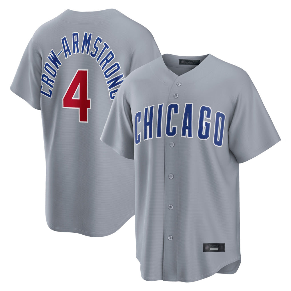 C.Cubs #4 Pete Crow-Armstrong Player Gray Home Game Hdoa Stitched Jerseys