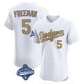 LA.Dodgers #5 Freddie Freeman Player Gold World Series Meet Limited Elite Home Hdoa Stitched Jerseys