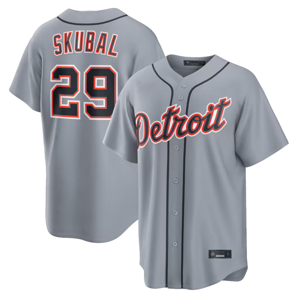 D.Tigers #29 Tarik Skubal Player Gray Home Game Hdoa Stitched Jerseys