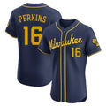 M.Brewers #16 Blake Perkins Player Navy Home Limited Elite Hdoa Stitched Jerseys