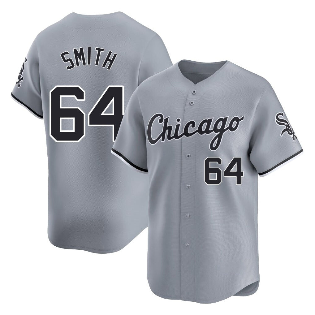 C.White Sox #64 Shane Smith Player Gray Road Limited Home Hdoa Stitched Jerseys