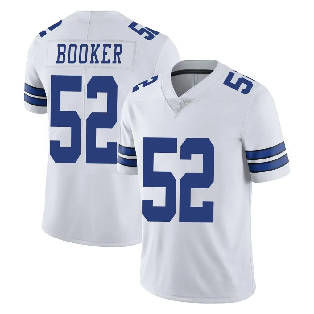 D.Cowboys #52 Tyler Booker Player White Vapor Untouchable Limited Home Game Hdoa Stitched Jerseys