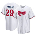 M.Twins #29 Rod Carew Player White Home Game Hdoa Stitched Jerseys
