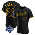 LA.Dodgers #23 Kyle Tucker Player Black World Series Meet Snake Skin City Limited Elite Home Hdoa Stitched Jerseys