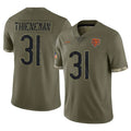 C.Bears #31 Dillon Thieneman Player Olive Salute to Service Limited Game Hdoa Stitched Jerseys