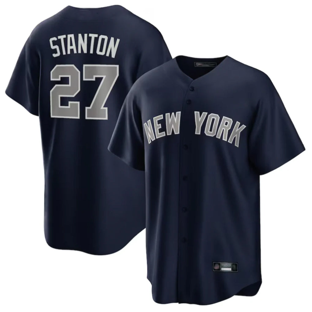 NY.Yankees #27 Giancarlo Stanton Player Navy Replica Game Hdoa Stitched Jerseys