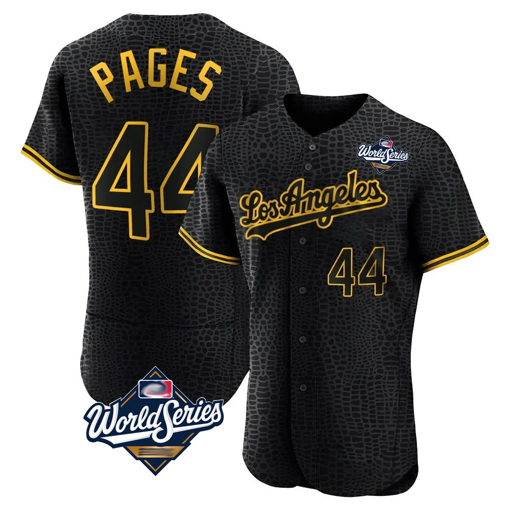 LA.Dodgers #44 Andy Pages Player Black World Series Snake Skin City Limited Elite Home Hdoa Stitched Jerseys