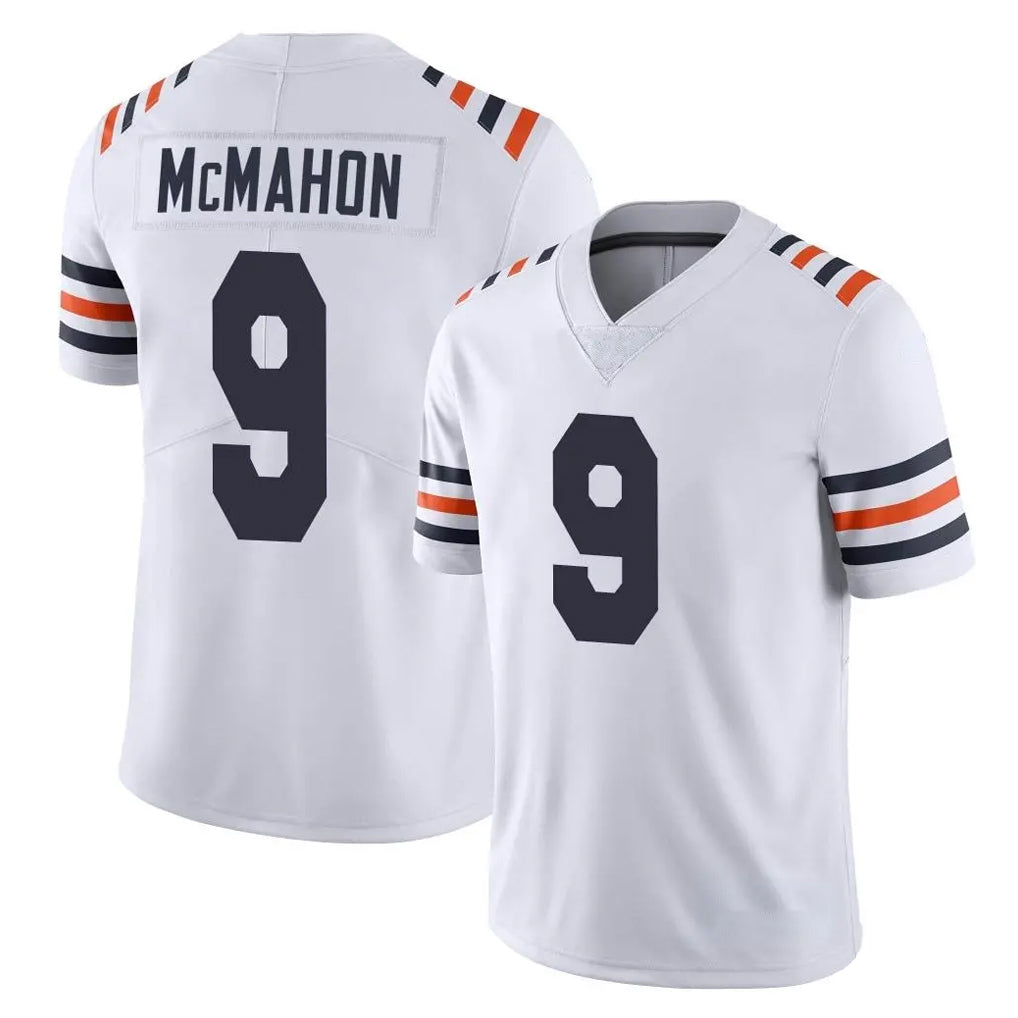 C.Bears #9 Jim McMahon Player White Classic Vapor Limited Home Game Hdoa Stitched Jerseys