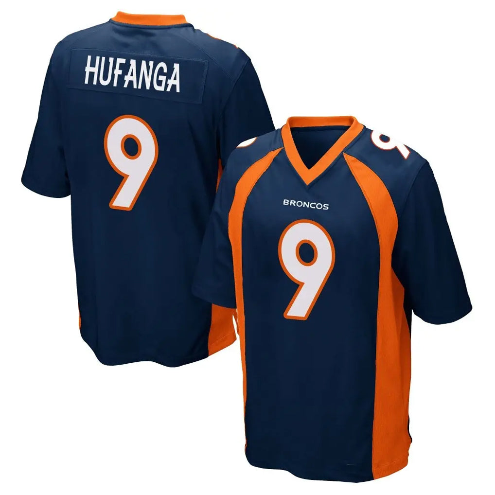 D.Broncos #9 Talanoa Hufanga Player Navy Game Hdoa Stitched Jerseys
