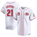 C.Reds #21 Hunter Greene Player White Home Limited Hdoa Stitched Jerseys